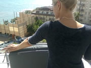 Bercinta Anal cerah di balkon Hotel